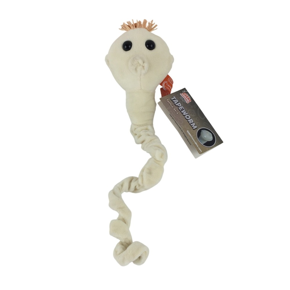 Giant Microbes Tapeworm Plush Taenia ovis Educational Science Biology Toy NWT‎